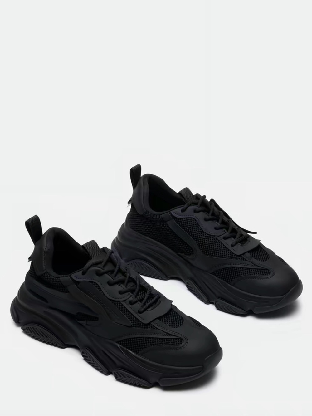 Steve Madden Possession Black Chunky  Sneakers Sz 9.5 Women’s